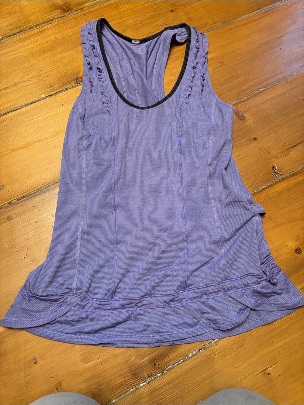 lululemon athletica Lavender Ruffle Racerback Tank